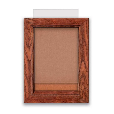 United Visual Products Indoor Enclosed Combo Board, 72"x36", Gold Frame/Grey & Cinnabar UVCB7236G-GREY-CINNABA